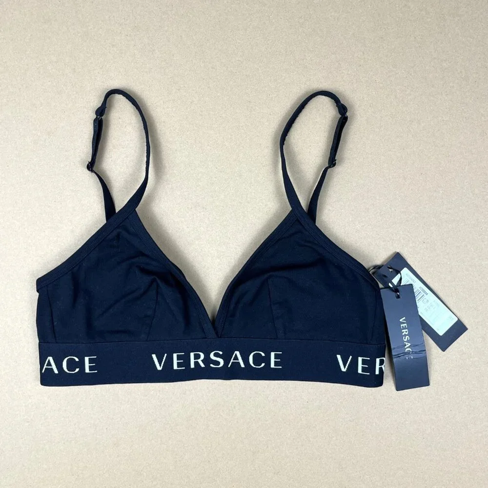 Versace Triangle Logo Bra - NEW - Picture 4 of 9